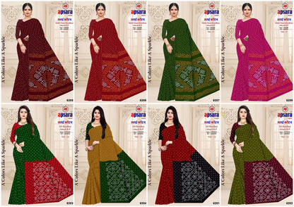 Design 4 Apsara Print Cotton Sarees Exporter