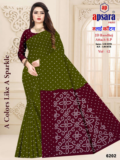 Design 4 Apsara Print Cotton Sarees Exporter