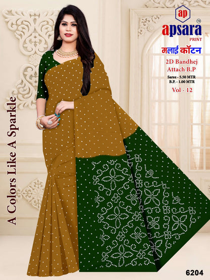 Design 4 Apsara Print Cotton Sarees Exporter
