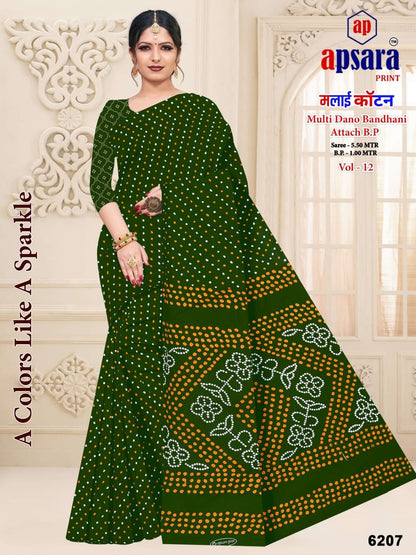 Design 4 Apsara Print Cotton Sarees Exporter