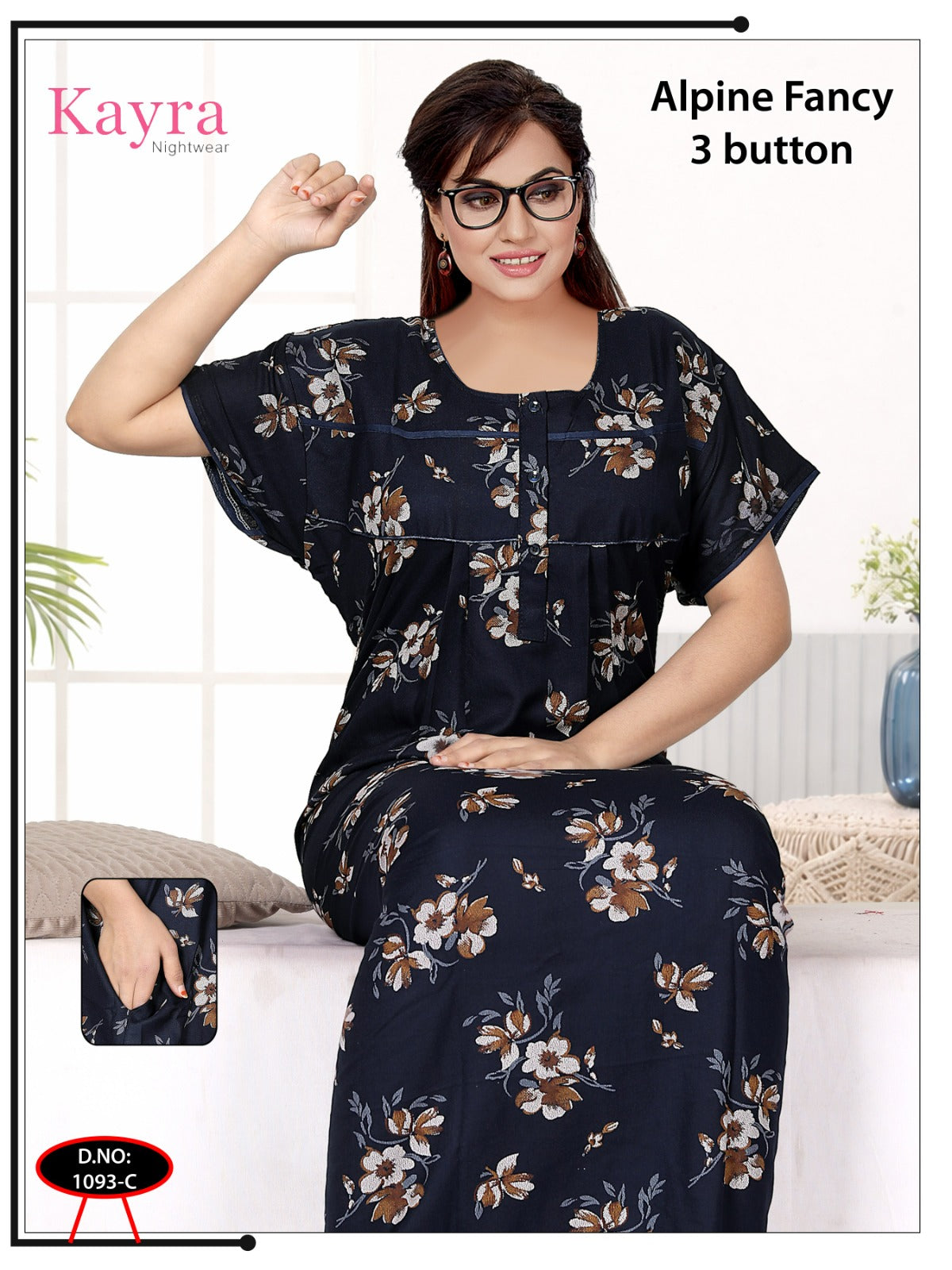 Design 4 Kayra Adit Alpine Night Gowns Wholesaler Gujarat