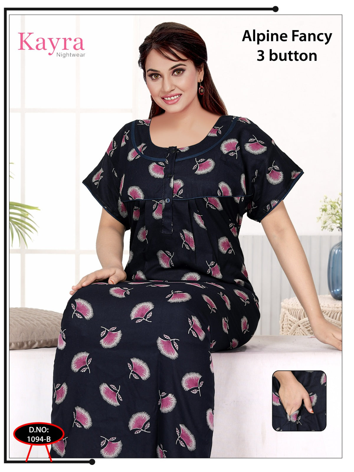 Design 4 Kayra Adit Alpine Night Gowns Wholesaler Gujarat