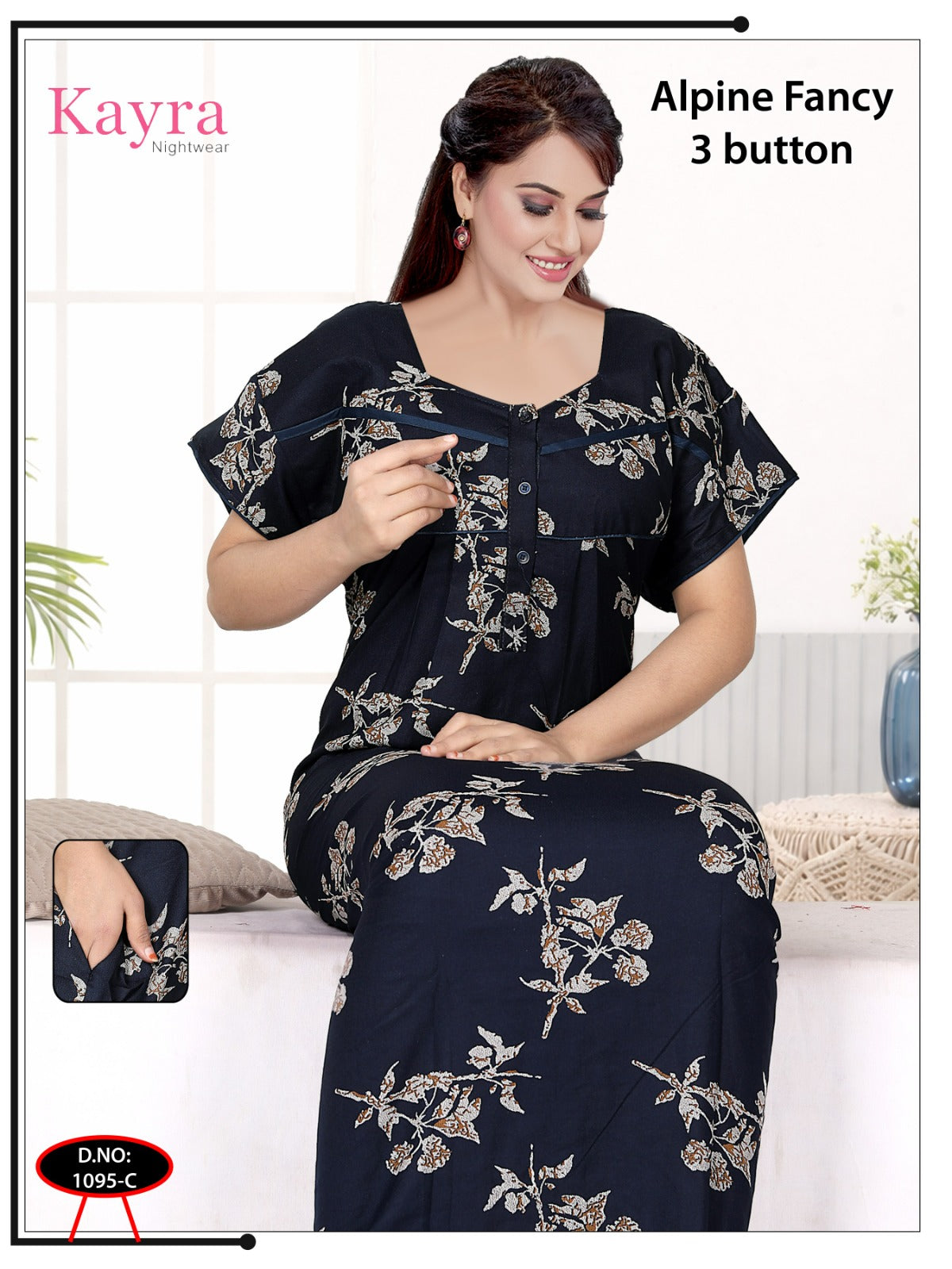 Design 4 Kayra Adit Alpine Night Gowns Wholesaler Gujarat