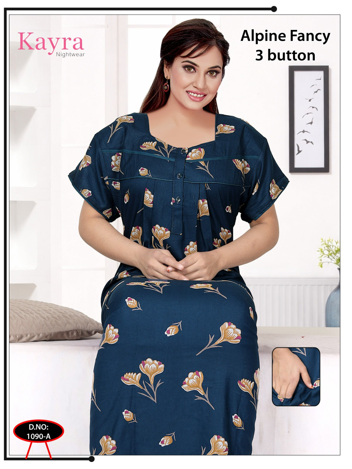 Design 4 Kayra Adit Alpine Night Gowns Wholesaler Gujarat