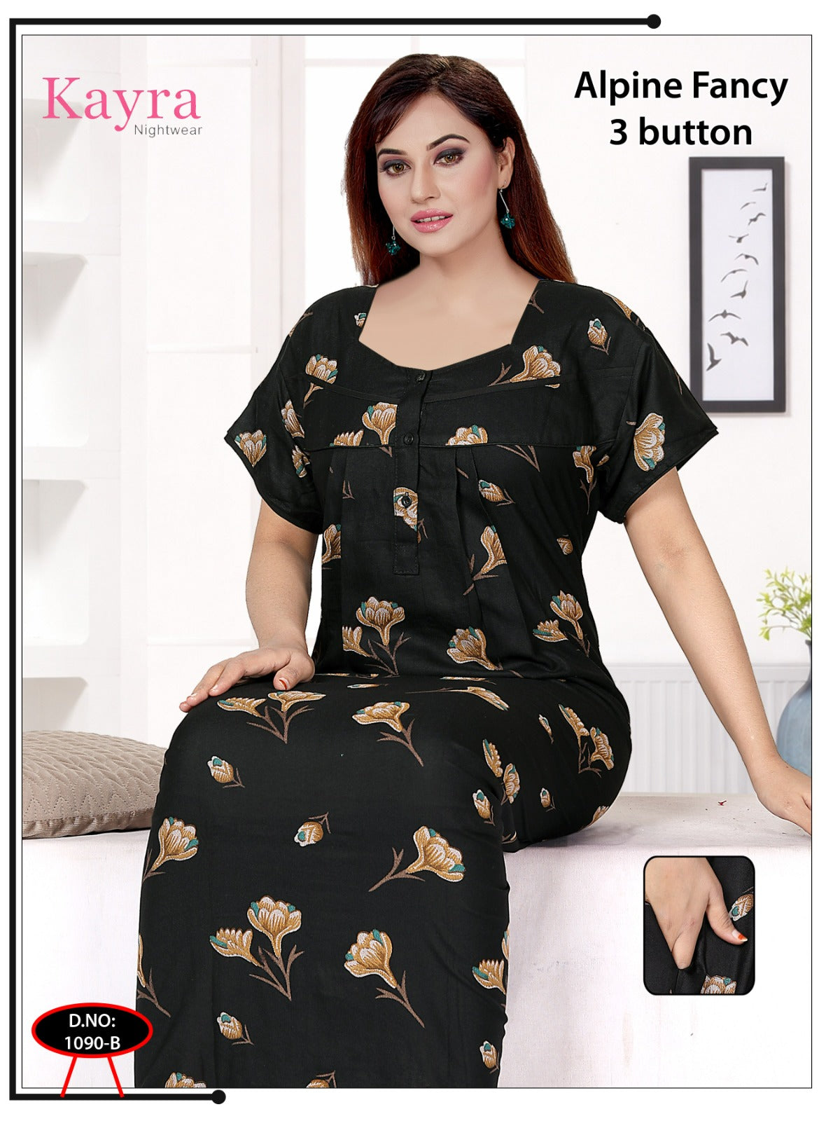 Design 4 Kayra Adit Alpine Night Gowns Wholesaler Gujarat