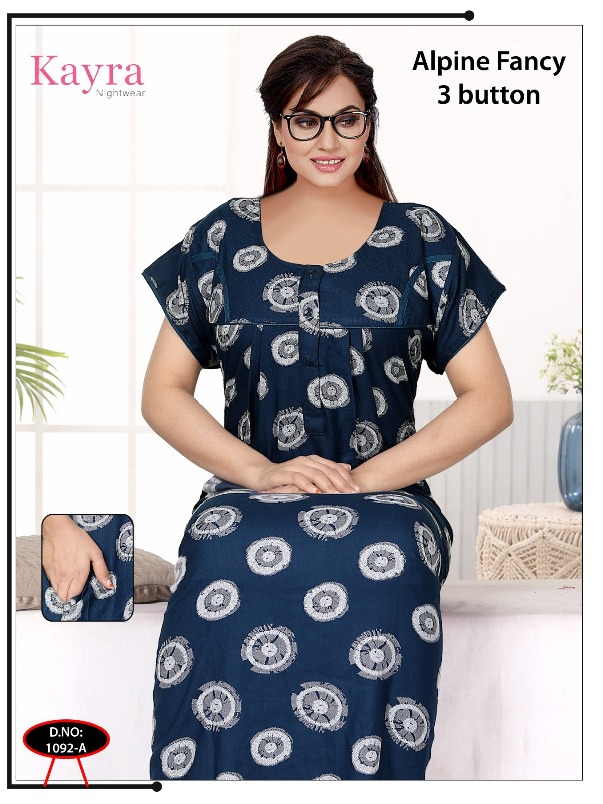 Design 4 Kayra Adit Alpine Night Gowns Wholesaler Gujarat