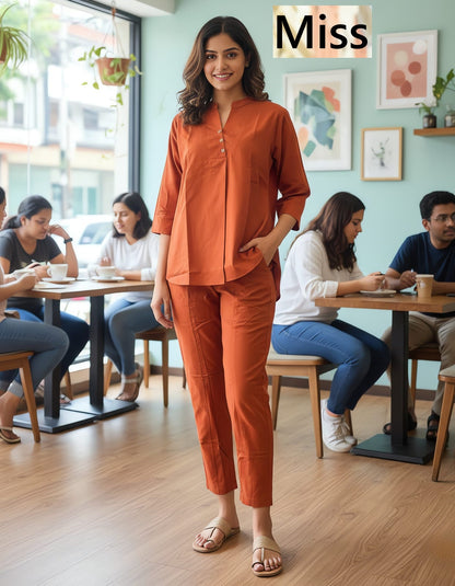 Design 4 Miss Linen Co Ord Set Wholesale Rate