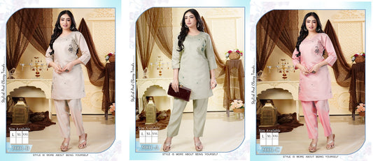 Design 5001 Maira Roman Silk Co Ord Set Supplier Ahmedabad