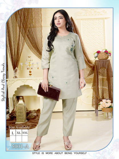 Design 5001 Maira Roman Silk Co Ord Set Supplier Ahmedabad