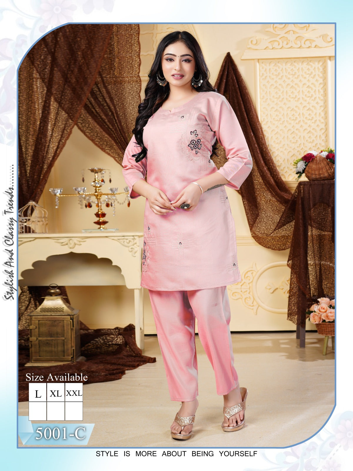 Design 5001 Maira Roman Silk Co Ord Set Supplier Ahmedabad