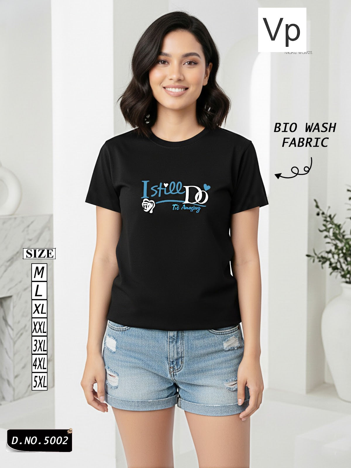 Design 5002 24Feb Vp Hosiery Cotton Women Tshirt Exporter