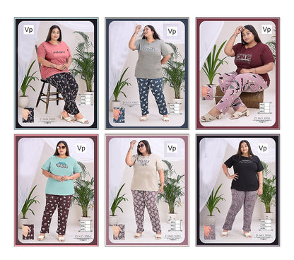 Design 5003-5008 Vp Cotton Pyjama Night Suits Supplier