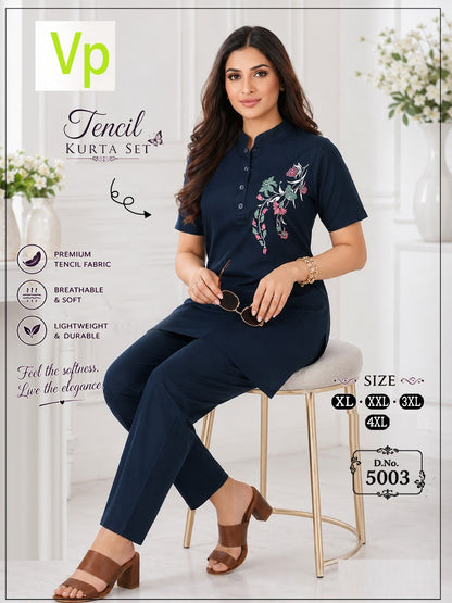 Design 5003 Vp Tencil Kurta Night Suits Supplier Ahmedabad