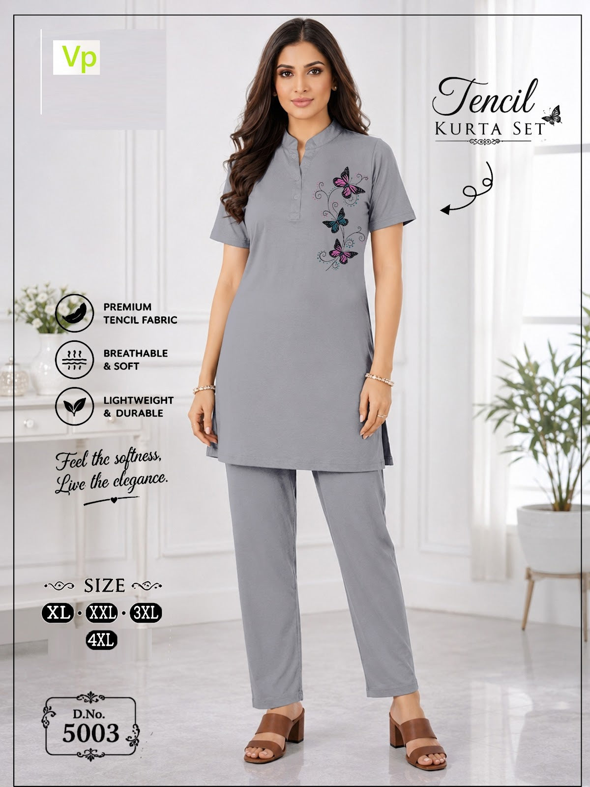 Design 5003 Vp Tencil Kurta Night Suits Supplier Ahmedabad