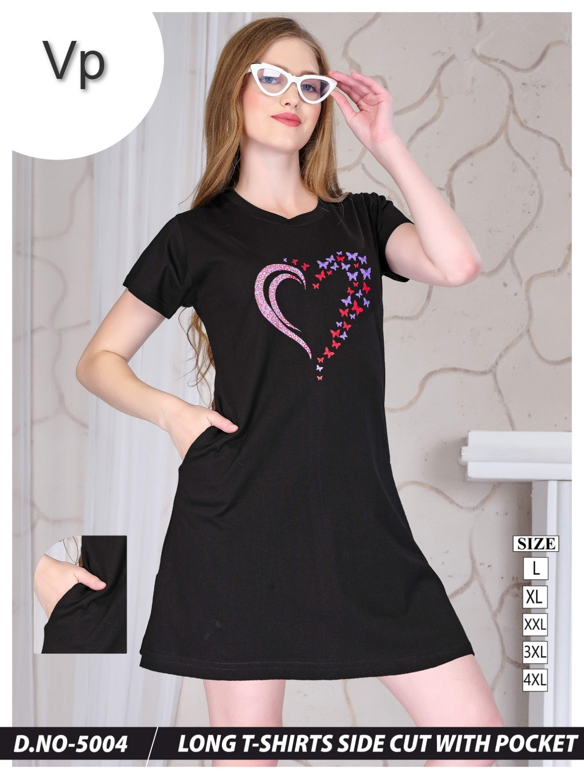 Design 5004 Vp Biowash Women Long Tshirt Wholesale