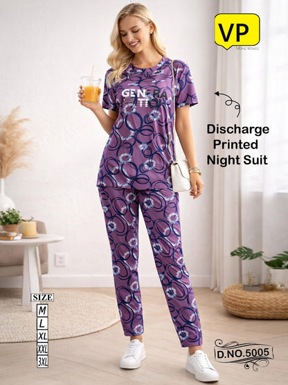 Design 5005 2204 Vp Hosiery Cotton Pyjama Night Suits Manufacturer India