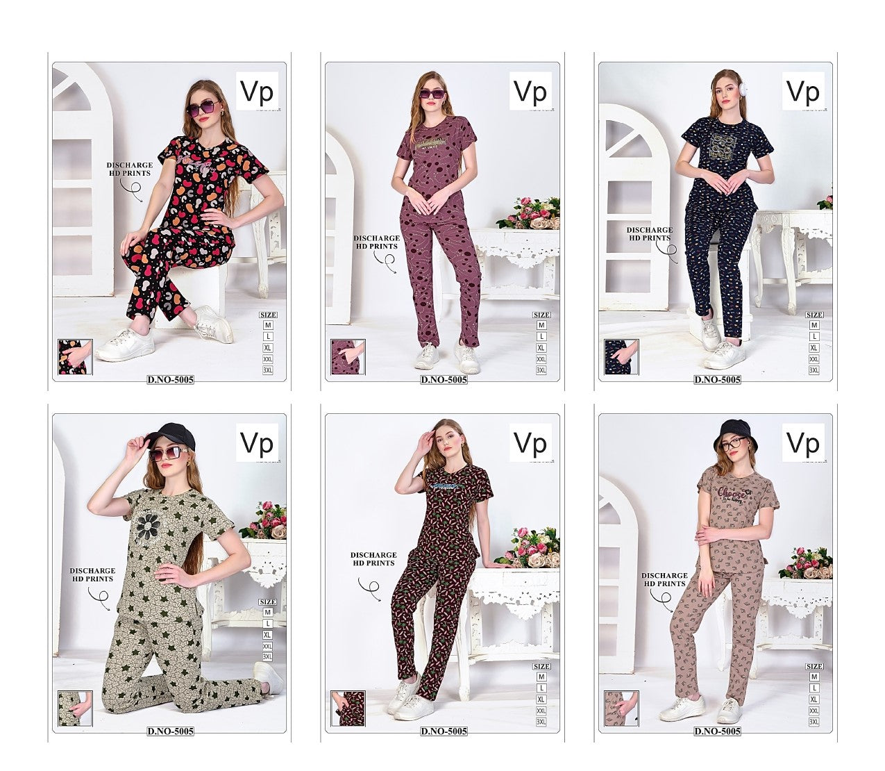 Design 5005 2808 Vp Hosiery Pyjama Night Suits Manufacturer Gujarat