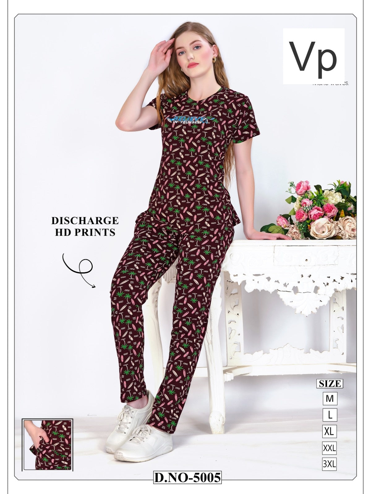 Design 5005 2808 Vp Hosiery Pyjama Night Suits Manufacturer Gujarat