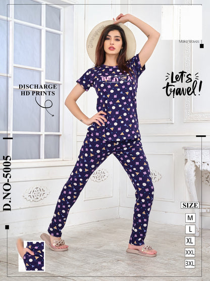 Design 5005 Vp Pyjama Night Suits Supplier Gujarat