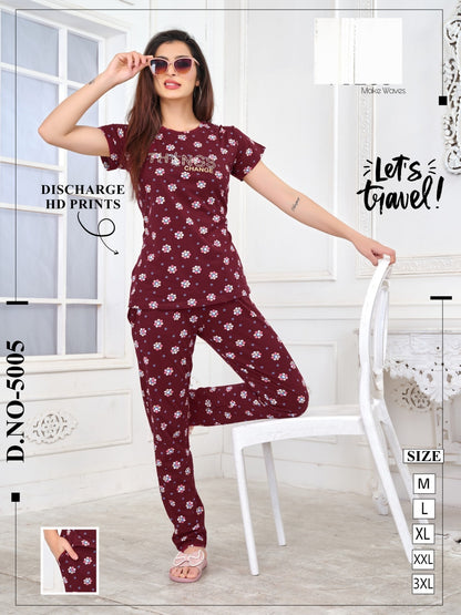 Design 5005 Vp Pyjama Night Suits Supplier Gujarat