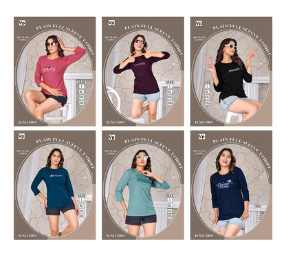 Design 5009 Vp Biowash Women Tshirt Exporter