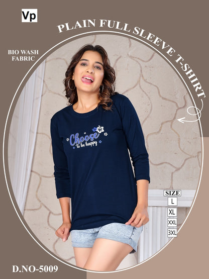 Design 5009 Vp Biowash Women Tshirt Exporter