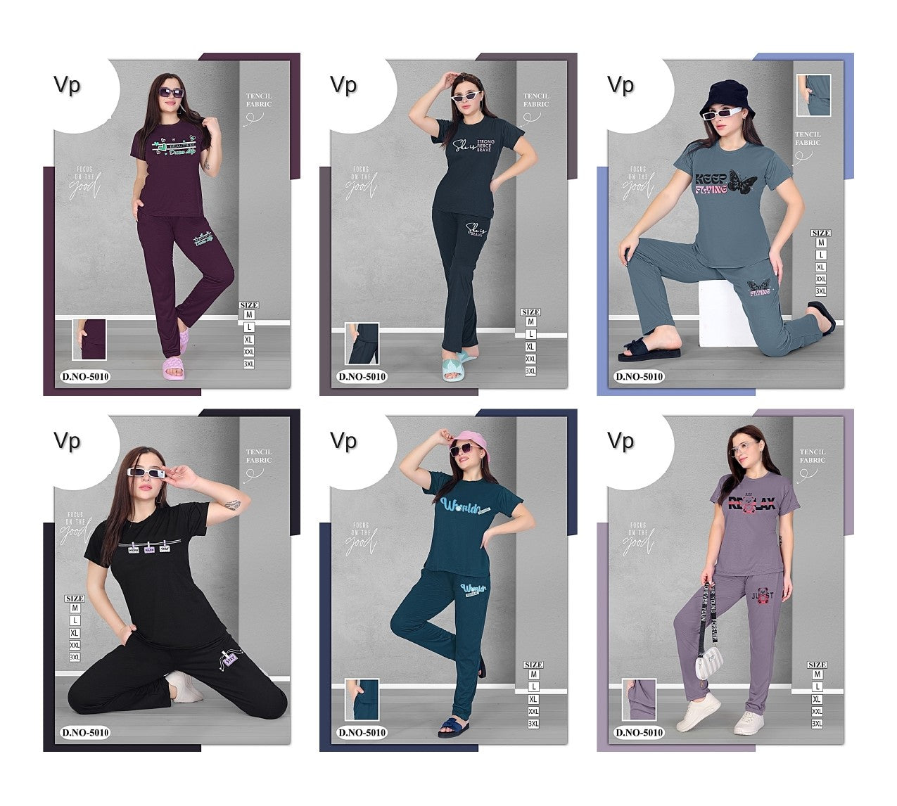 Design 5010-0909 Vp Tencil Pyjama Night Suits Supplier