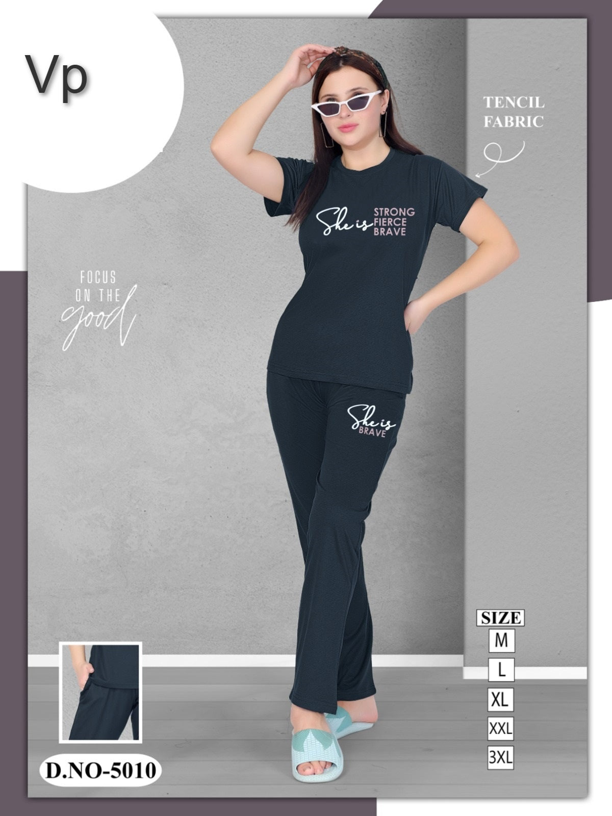 Design 5010-0909 Vp Tencil Pyjama Night Suits Supplier