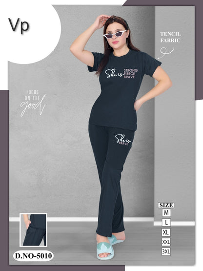 Design 5010-0909 Vp Tencil Pyjama Night Suits Supplier
