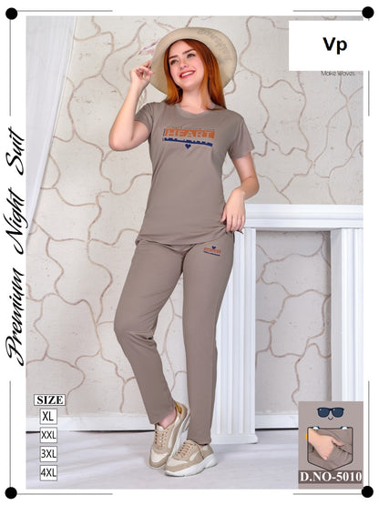 Design 5010 Vp Tencil Pyjama Night Suits Wholesale Price
