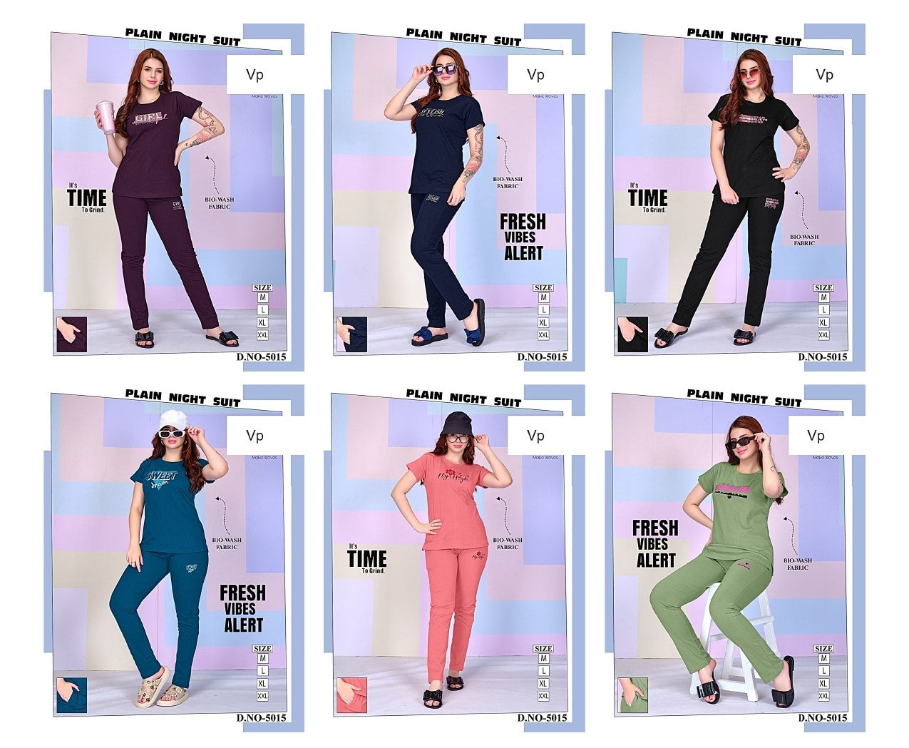 Design 5015 Vp Cotton Pyjama Night Suits Manufacturer Gujarat