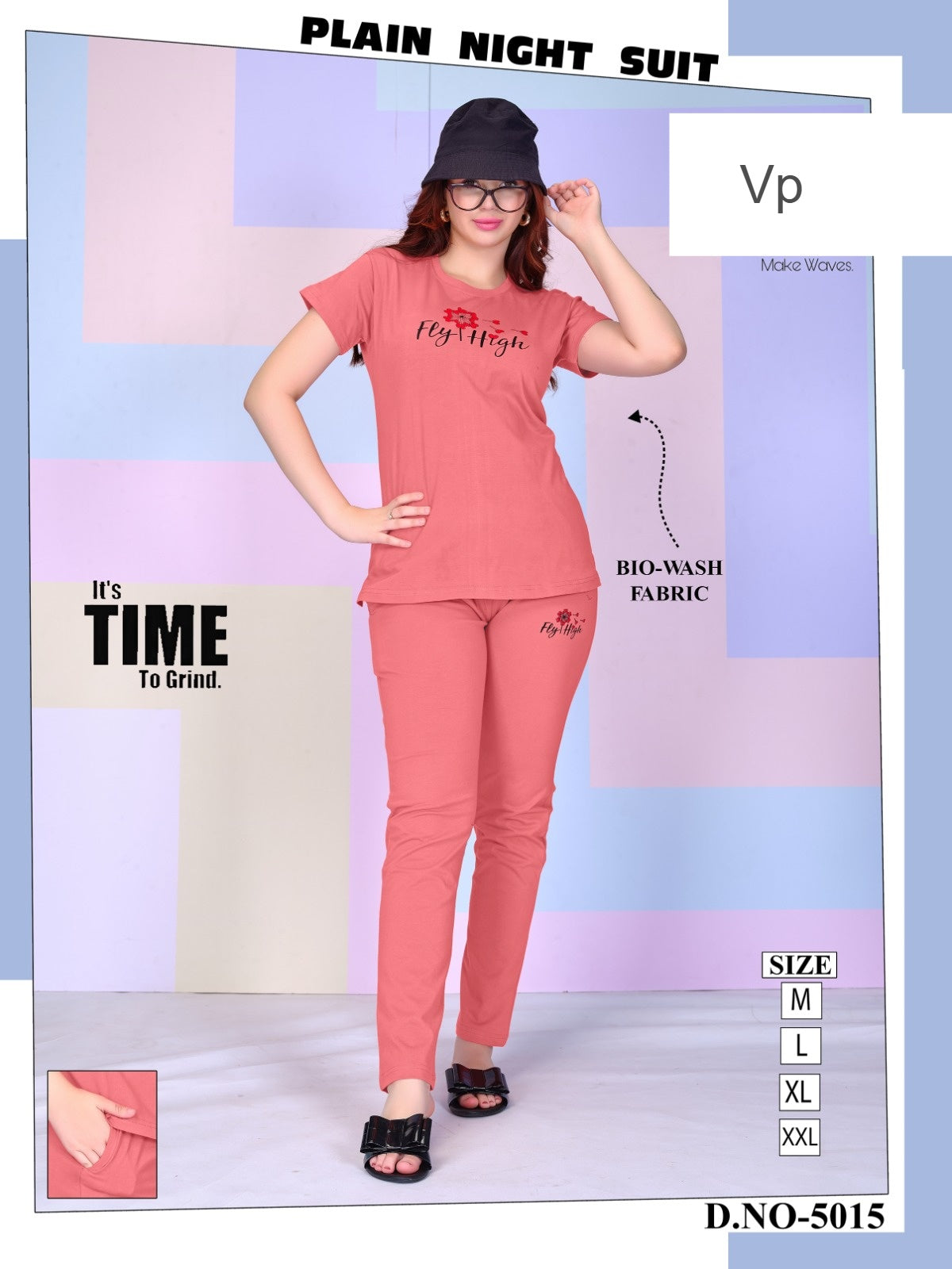 Design 5015 Vp Cotton Pyjama Night Suits Manufacturer Gujarat