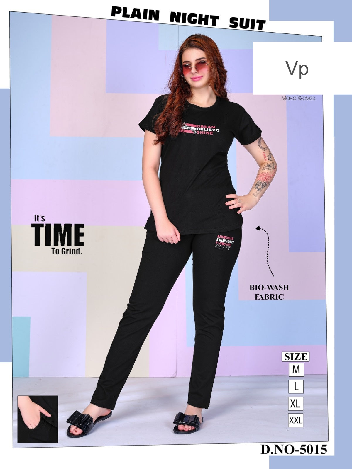 Design 5015 Vp Cotton Pyjama Night Suits Manufacturer Gujarat