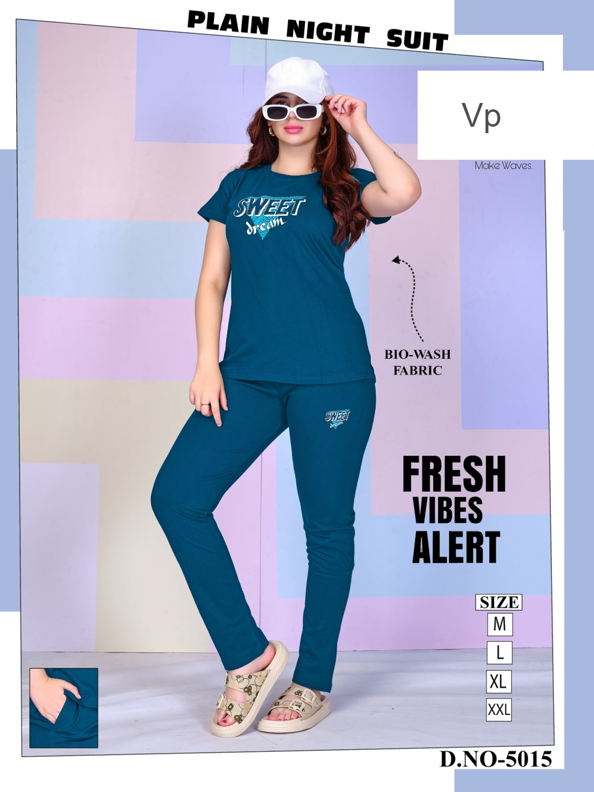 Design 5015 Vp Cotton Pyjama Night Suits Manufacturer Gujarat