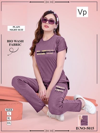 Design 5015 Vp Cotton Pyjama Night Suits Wholesale