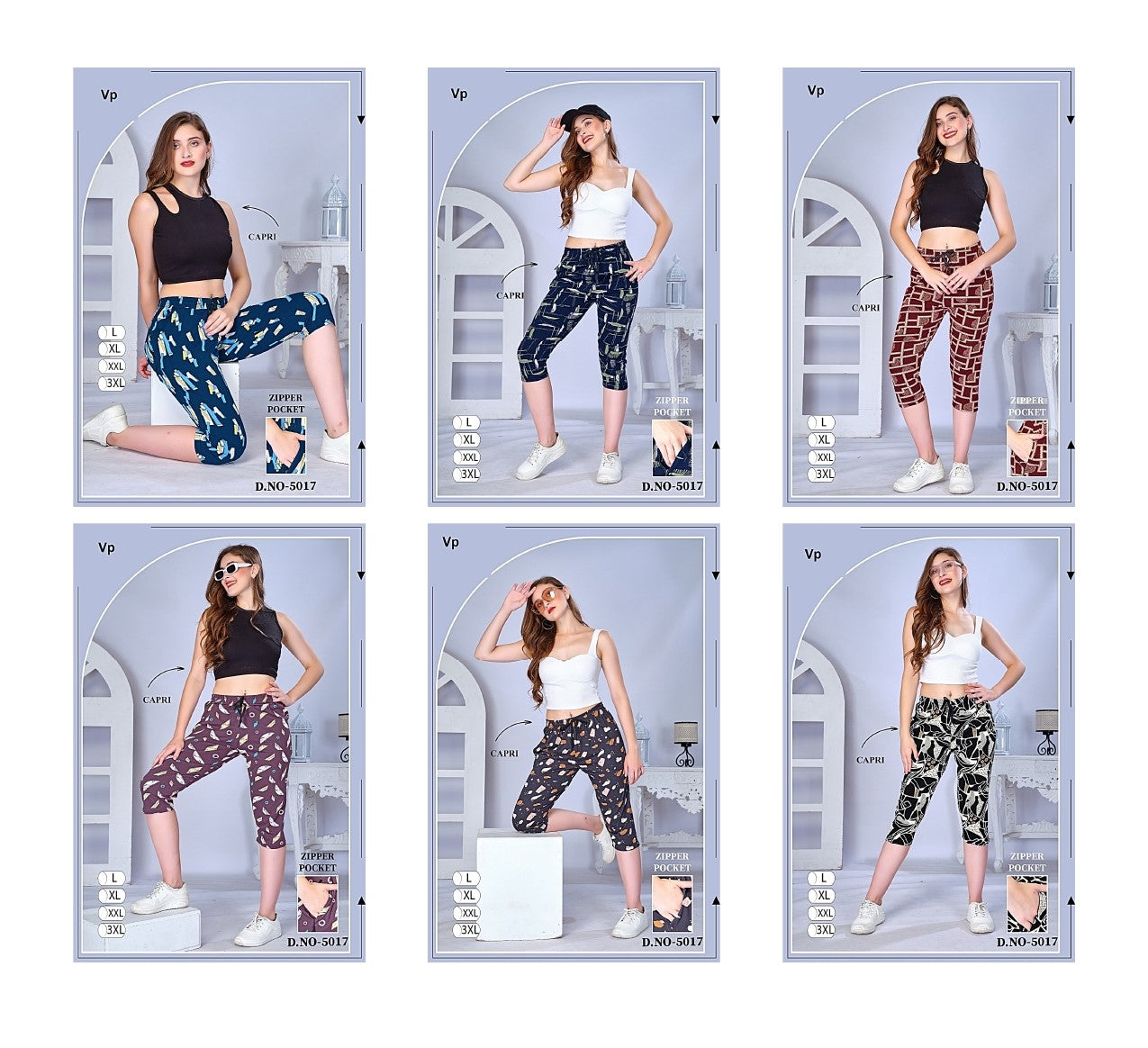 Design 5017 Vp Womens Capri Exporter Ahmedabad