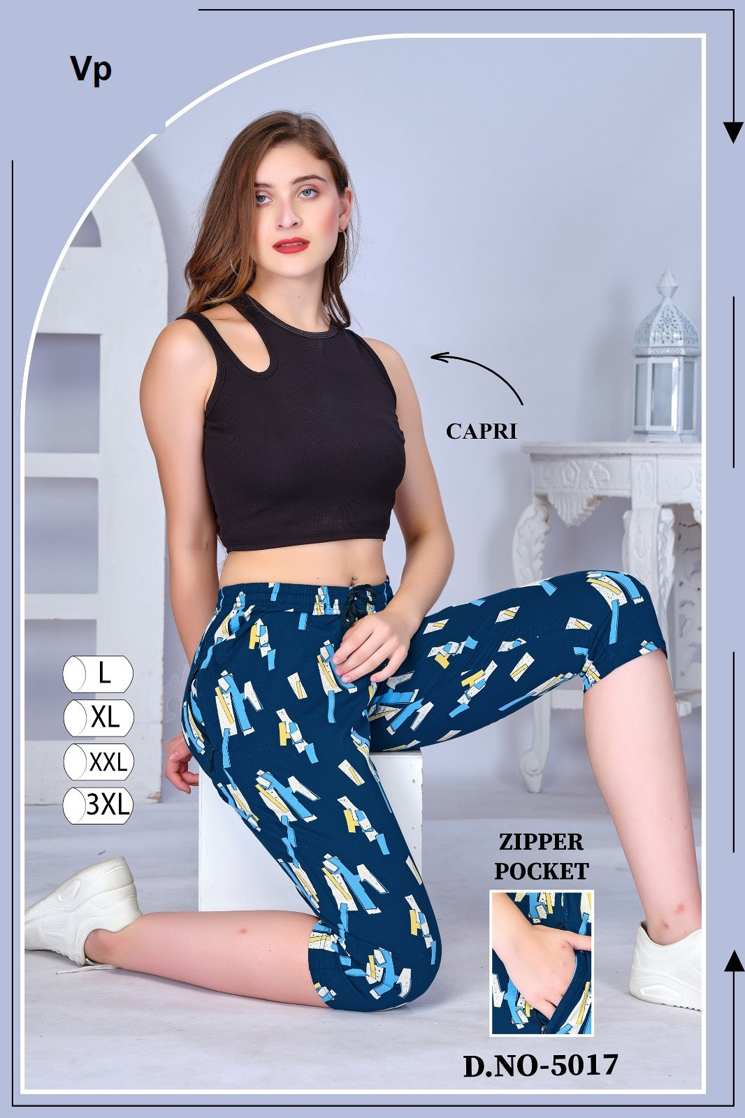 Design 5017 Vp Womens Capri Exporter Ahmedabad