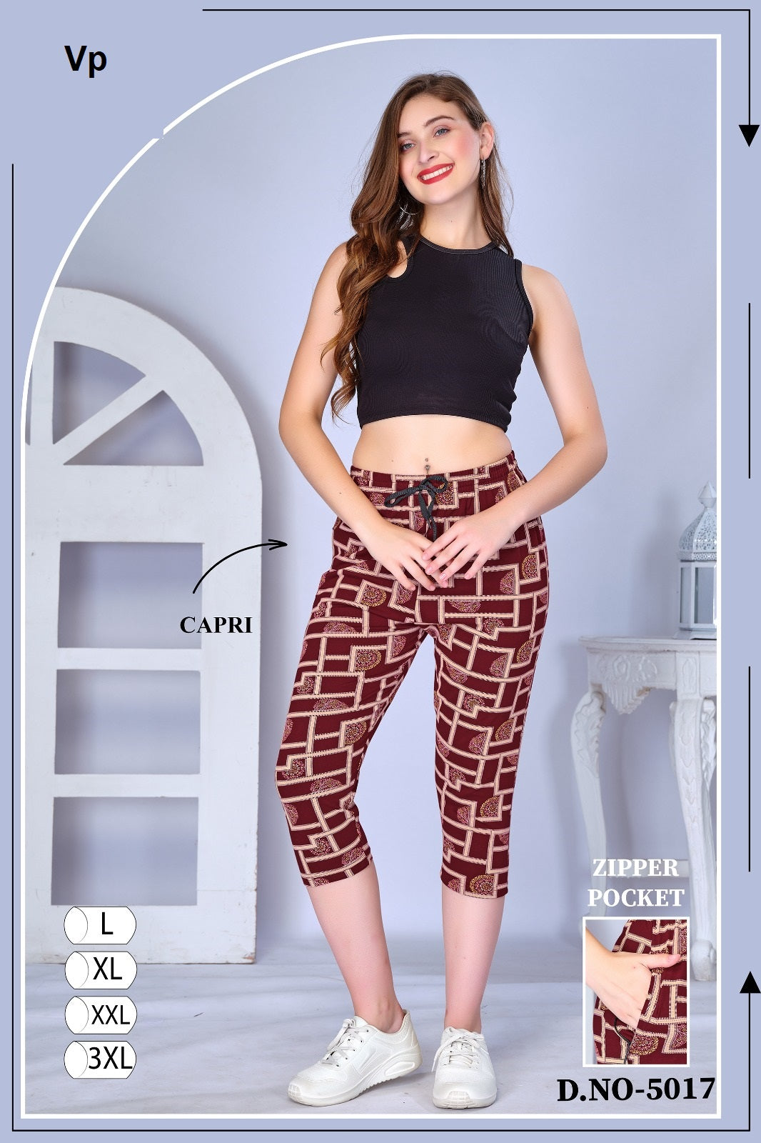 Design 5017 Vp Womens Capri Exporter Ahmedabad