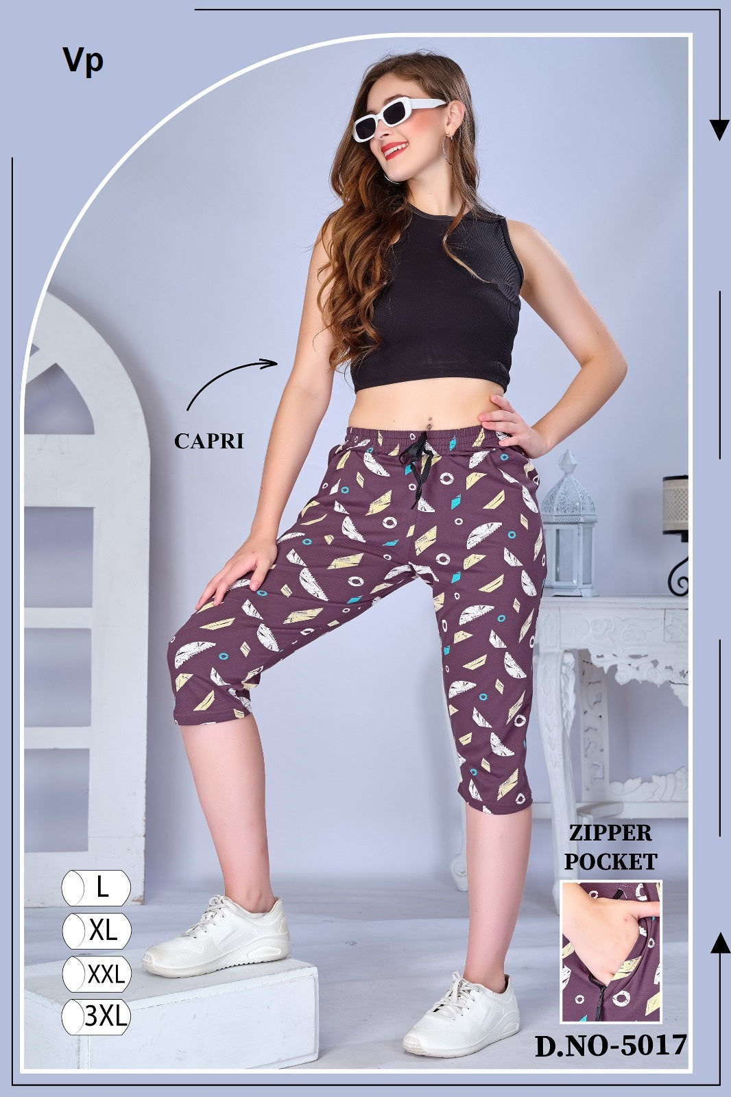 Design 5017 Vp Womens Capri Exporter Ahmedabad