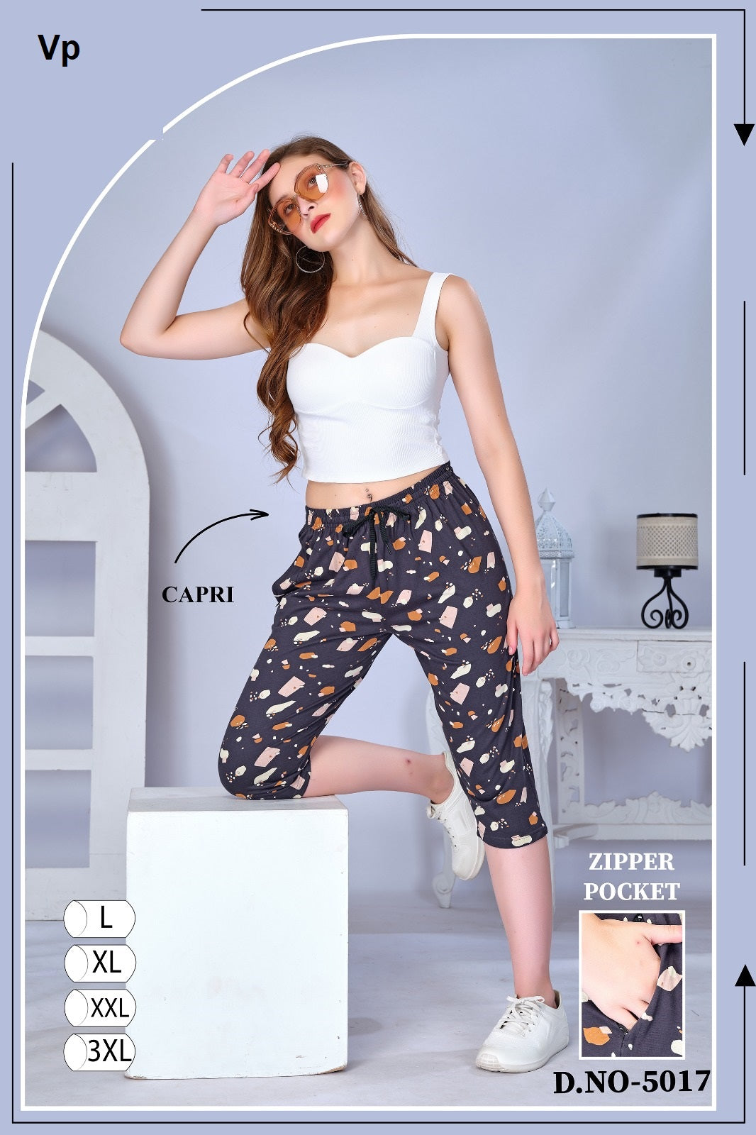 Design 5017 Vp Womens Capri Exporter Ahmedabad