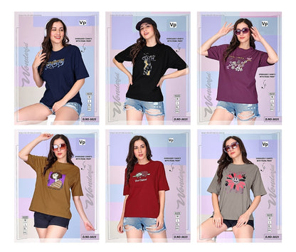 Design 5025 Vp Cotton Women Oversized Tshirt Wholesale
