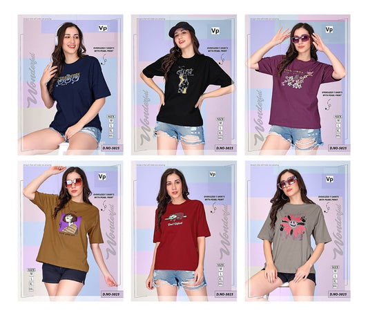 Design 5025 Vp Cotton Women Oversized Tshirt Wholesale