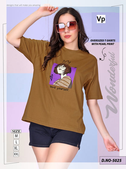 Design 5025 Vp Cotton Women Oversized Tshirt Wholesale