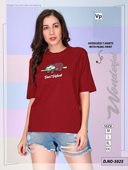 Design 5025 Vp Cotton Women Oversized Tshirt Wholesale