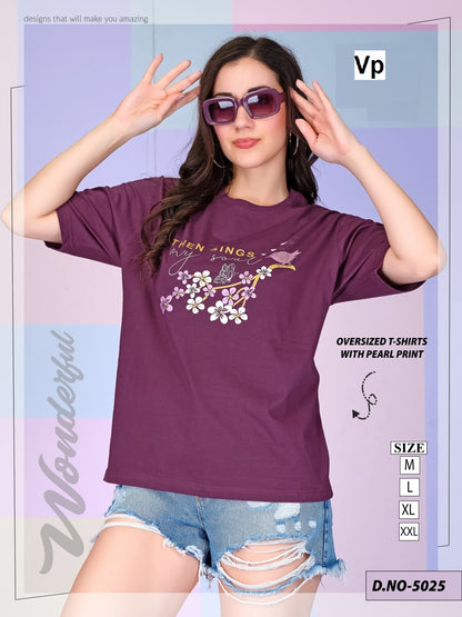 Design 5025 Vp Cotton Women Oversized Tshirt Wholesale