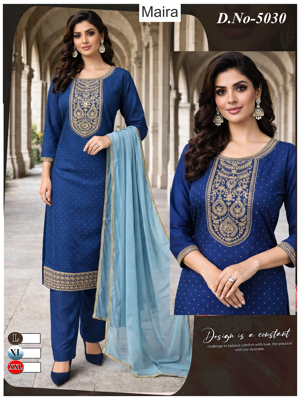 Design 5030-5033 Maira Roman Readymade Pant Style Suits Wholesaler Gujarat