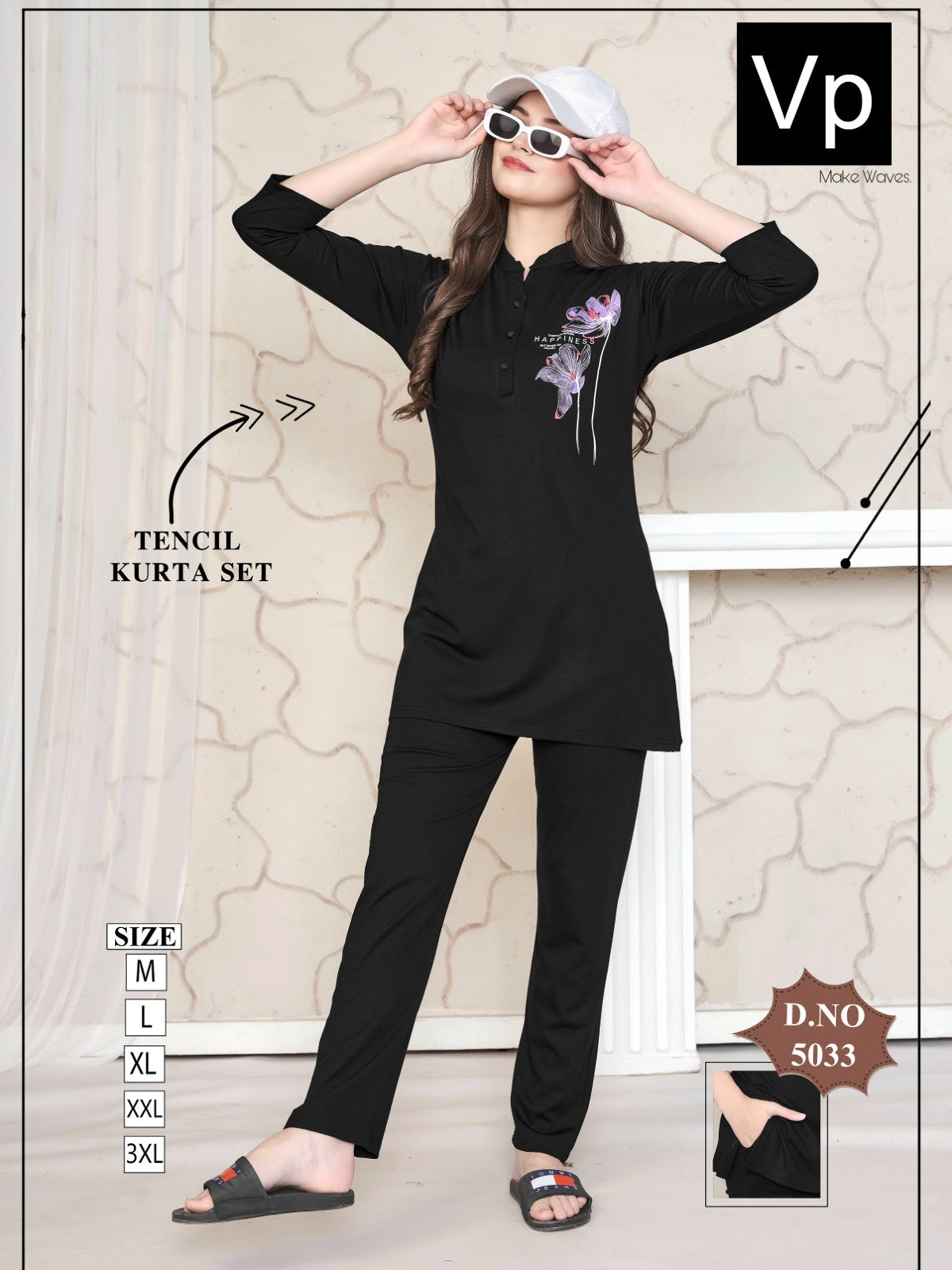 Design 5033 111125 Vp Tencil Kurta Night Suits Exporter