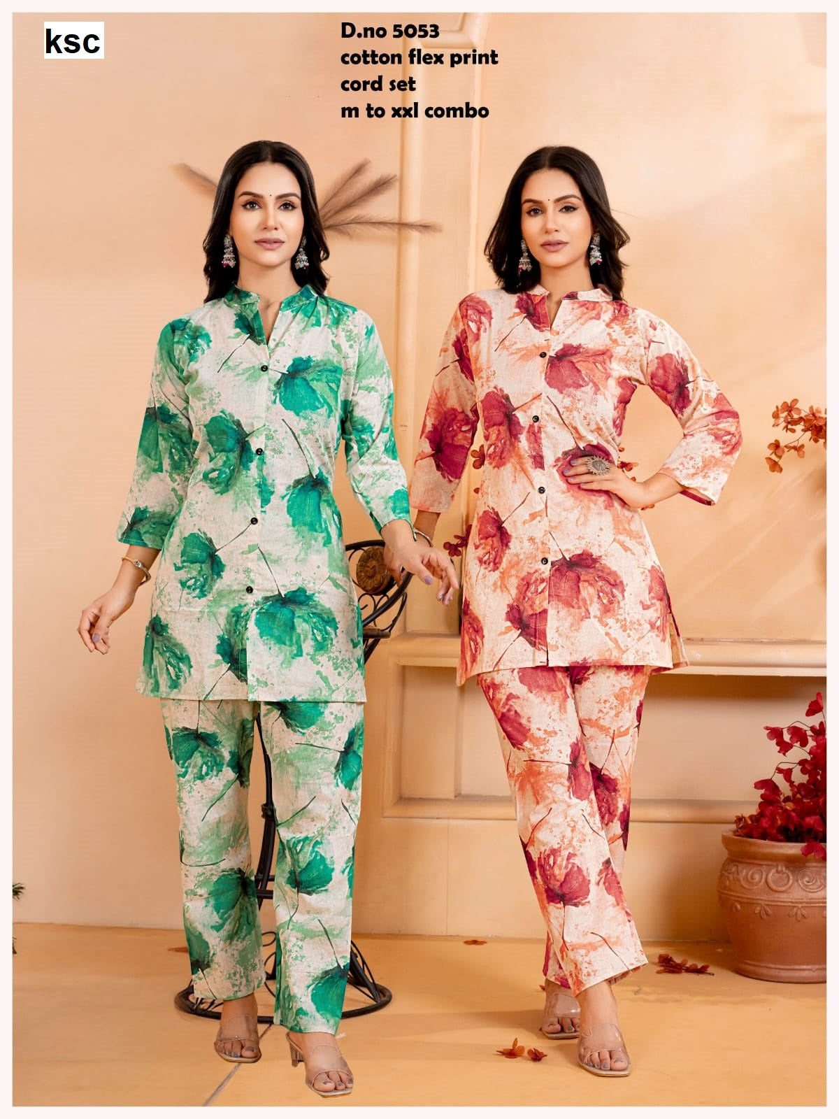 Design 5052-5055 Ksc Cotton Co Ord Set Manufacturer Ahmedabad