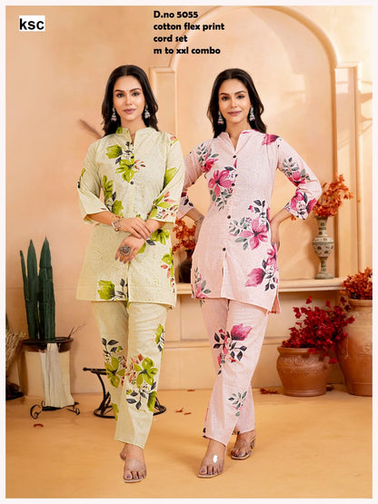 Design 5052-5055 Ksc Cotton Co Ord Set Manufacturer Ahmedabad