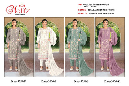 Design 5054 Motifz Organza Pakistani Salwar Suits Manufacturer India